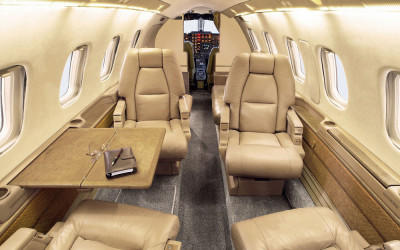 2001 Piaggio Avanti P-180: Previous interior before reconfiguration