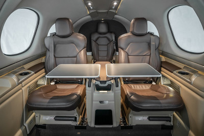 2019 Cirrus Vision Jet: Interior - Aft Facing - Tables Extended