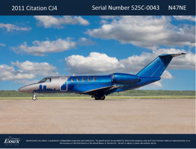 2011 Cessna Citation CJ4: 