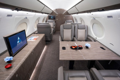 2018 Gulfstream G650ER: Mid Cabin Galley Aft View