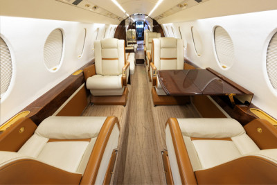 2002 Dassault Falcon 50EX: 2002 Falcon 50EX sn 318 reg P4-BAA - Intr Fwd looking Aft